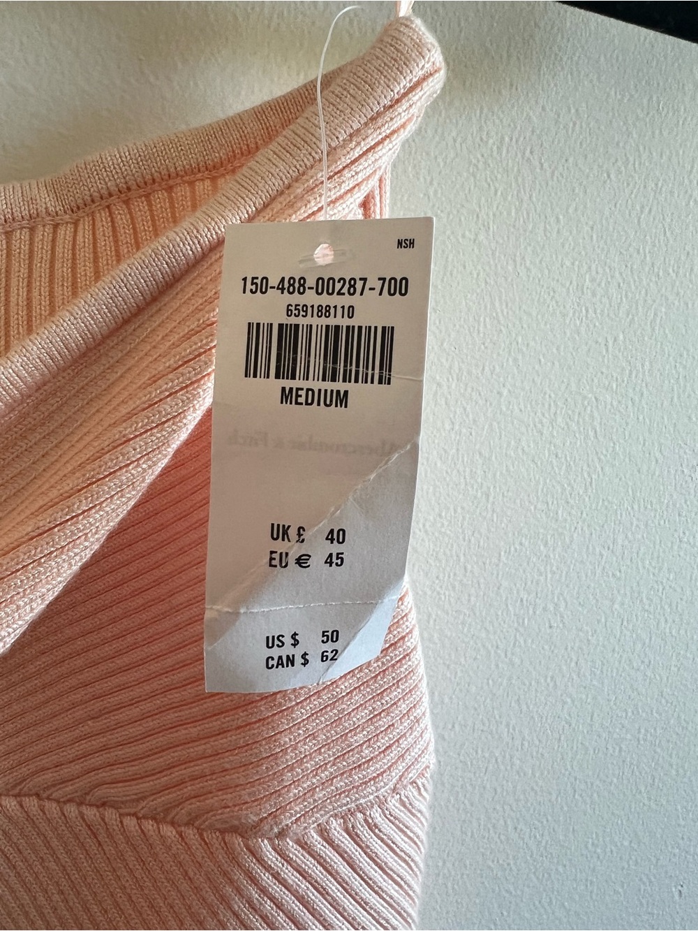 NEW Abercrombie & Fitch
Peach Ribbed Knit
Strapless Tube Top Blouse Size
M - Picture 4 of 6